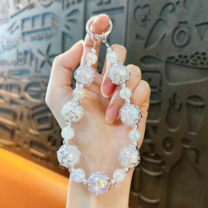 Wowei <span class=keywords><strong>Porte</strong></span>-fleurs en acrylique exquis Perles éclatantes Chaîne de téléphone perlée <span class=keywords><strong>Porte</strong></span>-clés Pendentif de sac mignon Cadeau de voiture - Product Image 5