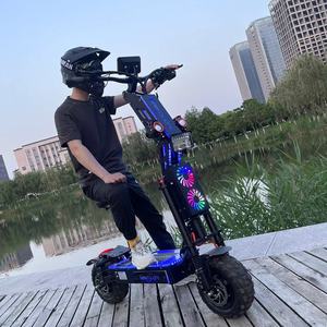 สกู๊ตเตอร์ไฟฟ้ากำลังสูง 10000 วัตต์ ขายส่ง มอเตอร์คู่ 72V 8000 วัตต์ 15000 วัตต์ 30-100Ah ล้อ 14 นิ้ว สำหรับขับขี่ออฟโรด พับได้ พร้อมเบาะนั่ง - Product Image 1