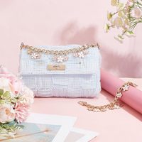 Chaîne d'extension de sac DIY avec breloques pendentifs en émail (fleur, cœur, cerise) et mousqueton pivotant pour sac à main, sac bandoulière