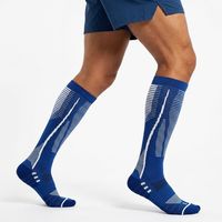 Chaussettes de sport à compression personnalisées haute performance en tissu éponge, respirantes et anti-humidité, pour le football et le soccer