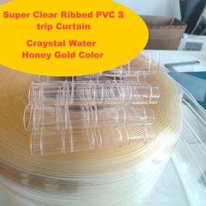 <span class=keywords><strong>Rideau</strong></span> antistatique transparent en PVC ESD teinté ambre à nervures en plastique souple clair pour magasin - Product Image 3