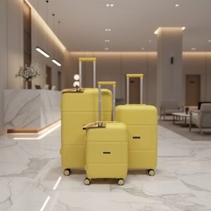 Ensemble de 3 valises cabine assorties en ABS rigide avec roulettes pivotantes, tailles 20, 24 et 28 pouces - Product Image 1