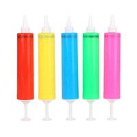 Portable Party Toy Air Ballon Gonfleur Double Manuel Latex Long Ballon Pompe pour Ballons