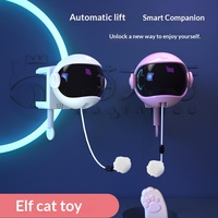 Jouet interactif électrique automatique pour chat en ABS avec plume suspendue, modèle Poké Ball, vente en gros