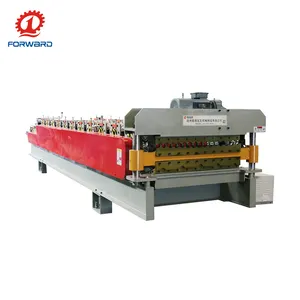 Sheet metal roofing shingles double layer roll forming machine trapez and corrugated roll formers