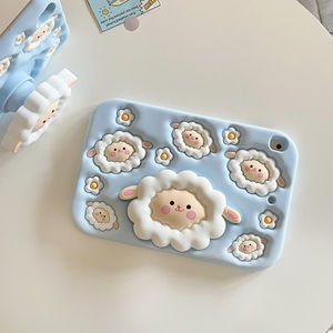 Nuovissima Custodia in Silicone per <span class=keywords><strong>iPad</strong></span> 10.9 con Design Kawaii a Forma di Pecora, Supporto Pieghevole, Leggera 300g, 20x14cm - Product Image 2