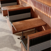 Professionnel OEM ODM Cabine d'hôtel en bois Café commercial Restaurant Meubles Table à manger Ensemble de chaises