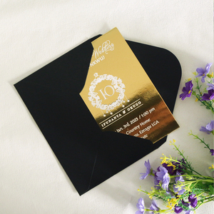 Sang Trọng Tùy Chỉnh Vàng Gương Thẻ Giấy Tem Nóng Trắng Lá Lời Mời Với Màu Hồng <span class=keywords><strong>Gatefold</strong></span> Áo Khoác Sáp Trắng Con Dấu Phong Bì - Product Image 4