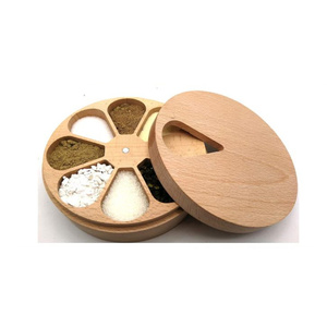 Caja organizadora de pastillas de madera de haya 2025, caja de almacenamiento de joyas para cocina, sal, medicina <span class=keywords><strong>semanal</strong></span> diaria, artesanías de madera, letreros de pared, producto - Product Image 6