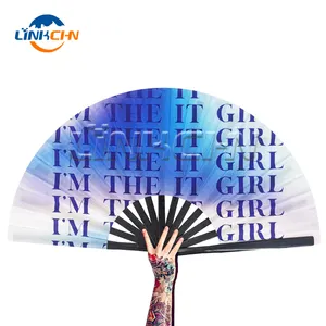 Promotionele Grote Maat Grote Bamboe Rave Handfans