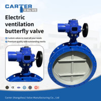 Válvula de Mariposa Eléctrica Neumática para Ventilación, Tipo Wafer, Acero Inoxidable 304, a Prueba de Explosiones ATEX Exd, para Altas Temperaturas, Gases de Combustión, HVAC