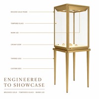 Vitrine verticale sur mesure en acier inoxydable pour bijoux, présentoir pour magasin de bijouterie, vente au détail et en gros