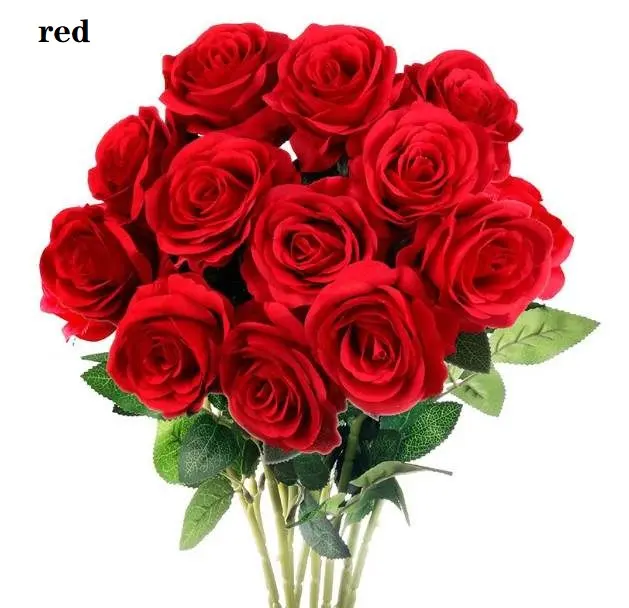 9CM फूल सिर 17 रंग शादी के फूल गुलाब उपहार वेलेंटाइन कृत्रिम गुलाब घर सजावट के लिए कृत्रिम गुलाब