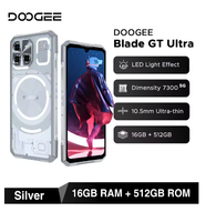 Téléphone robuste DOOGEE Blade GT Ultra 5G, Dimensity 7300, 6,72 pouces, 16 Go + 512 Go, effet lumineux LED, ultra-fin, IP68, smartphone