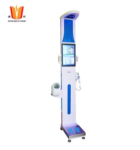 आईडी कार्ड रीडर प्रिंटर के साथ रक्त ऑक्सीजन मानव शरीर वसा के साथ वेंडिंग स्वास्थ्य परीक्षण मशीन एचजीएम-1800