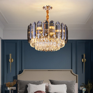 Luminaire suspendu linéaire en cristal <span class=keywords><strong>pour</strong></span> îlot de <span class=keywords><strong>cuisine</strong></span>, lustre LED à intensité variable 3 couleurs de luxe <span class=keywords><strong>pour</strong></span> salle à manger et comptoir de bar en plan ouvert - Product Image 3