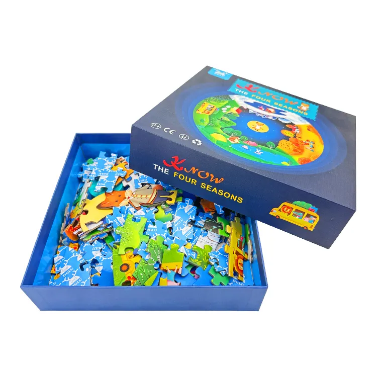 高速配送工場在庫あり子供教育玩具キッズ3Dジグソーパズルゲームカラーボックスパズル付き