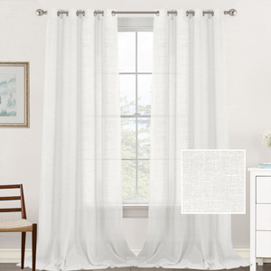 Voilages d'hôtel texturés en lin sur mesure DaiRui, rideaux en tulle polyester de haute qualité pour la vente en gros - Product Image 4
