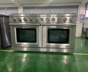 60 Pulgadas 9.26 Cu. Estufa de Gas de 9 Quemadores con Horno de Convección, Acero Inoxidable, Puerta de Vidrio de Triple Capa, Telescópica - Product Image 1