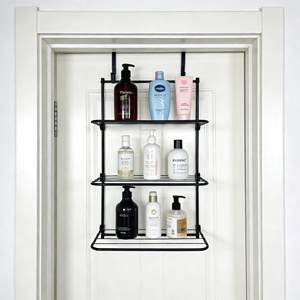 Porte-serviettes mural multifonctionnel sans perçage, étanche, en métal, pour salle de bain - Product Image 1