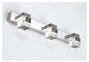 Lampe de salle de bain simple à LED avec colonne de cristal à bulles intérieure, miroir frontal, lumière de salle de bain, lumière de couloir, lampe étanche à l'humidité pour les toilettes - Product Image 4