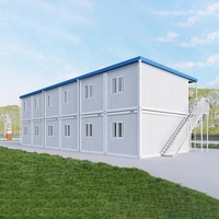 Maison préfabriquée de haute qualité à 2 chambres à coucher, 2 salles de bain, maison de ville préfabriquée à plat en acier à deux étages