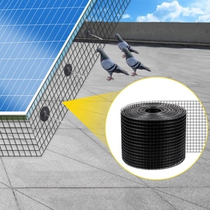 Đen PVC Hàn lưới năng lượng mặt trời bảng điều khiển chim dây bảo vệ chim bồ câu <span class=keywords><strong>Net</strong></span> 8 "x 100' - Product Image 4
