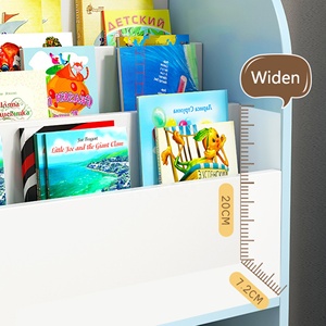 Jiamujia Mẫu Giáo Bằng Gỗ Cuốn Sách Hiển Thị Lưu Trữ Trắng Màu Hồng Màu Xanh Trẻ Em Của Trẻ Em Kệ Sách Cho Trẻ Em - Product Image 5