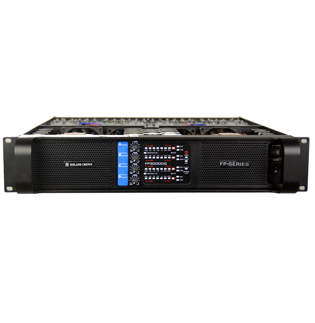2500W Professional Power Amplifier FP20000Q 4-Channel Switching with Large Capacity Black 20Hz-34KHz for Party Use