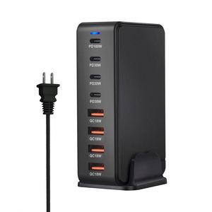 GAN 240W Desktop Multi-Port PD Charger Multifunctional Fast Charging Dock Charger 4USB+4TYPE C Socket Charging Station - Product Image 6