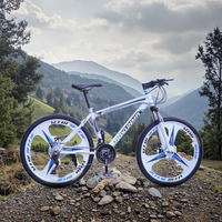 Vélo de montagne à configuration élevée en alliage d'aluminium de 26 pouces, vente chaude, 27 vitesses, vitesses variables, acier au carbone, V pour adultes