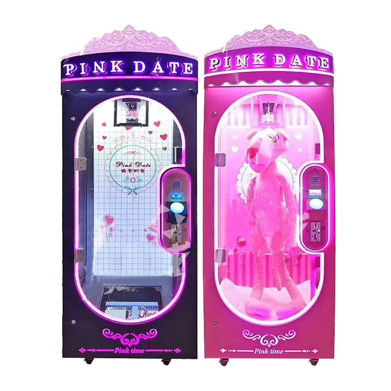 Game Power Pink Date price coin operated scissors cut OEM crane machine games