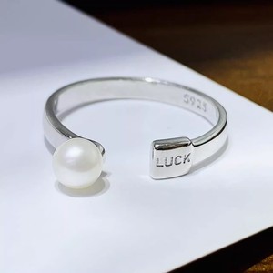 10710 Accessoires de perles DIY, bague en argent S925 avec support vide, ensemble de bijoux en argent multi-perles, perles de 3 à 8 mm, style tendance en incrustation - Product Image 5