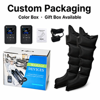 Appareil de massage des jambes par compression pneumatique, 5 chambres, 30-240 mmHg, rechargeable, pour la maison, amélioration de la circulation et relaxation