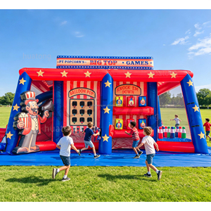 Gioco Gonfiabile da Esterno in PVC per Carnevale, Castello Sportivo per Feste per Bambini, Personaggi del Carnevale, Gioco Interattivo 6 in 1 - Product Image 1
