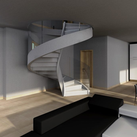 Sk61 — idées d'escaliers incurvés à led, échelle en spirale, éclairage d'escaliers, maison, prix en gros