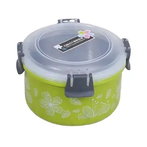 800ml Round Shape Stainless Steel Airtight Food Storage Seal Box Lunch to Go Container