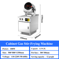 Robot de cuisine automatique en acier inoxydable de 360 mm, machine à riz frit, wok, cuisinière à gaz commerciale pour restaurant, cuisinière numérique