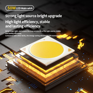 ไฟฉาย LED 50W แบบชาร์จไฟได้ 5000mAh แบตเตอรี่สำหรับตั้งแคมป์กลางแจ้งกำลังสูงระยะไกล F460 - Product Image 2