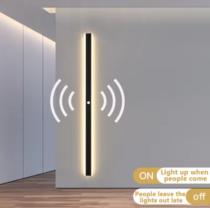 Lampes murales extérieures longues à capteur <span class=keywords><strong>de</strong></span> <span class=keywords><strong>mouvement</strong></span> 3000K lumières <span class=keywords><strong>de</strong></span> porche <span class=keywords><strong>de</strong></span> <span class=keywords><strong>mouvement</strong></span> blanc chaud IP65 luminaires muraux extérieurs étanches - Product Image 4