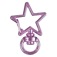Porte-clés en plastique transparent en forme d'étoile dorée VOGRACE de haute qualité, accessoires de connexion, porte-clés en métal décoratifs promotionnels
