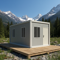 Maisonnette préfabriquée moderne en conteneur, portable, modulaire, pour jardin, simple, minimaliste, détachable, en acier, écologique