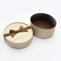 Boîte d'emballage ronde de luxe personnalisée pour chocolats avec plateau d'insertion pour chocolats
