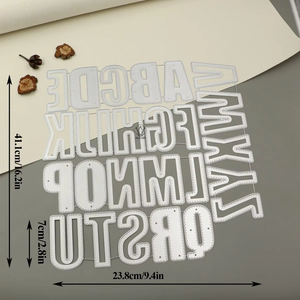 7cm lettre <span class=keywords><strong>métal</strong></span> Capital 26 <span class=keywords><strong>Alphabet</strong></span> matrices de découpe pour faire tous les mots découpes pochoirs de gaufrage pour bricolage Scrapbooking - Product Image 2