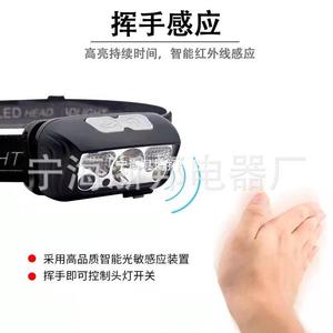 Linterna Frontal LED Recargable con Luz Roja y Blanca, Carga USB, para Pesca, Actividades al Aire Libre y Correr - Product Image 3