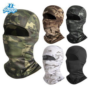 Masker Ski dua warna topi Balaclava rajut penutup wajah musim dingin masker penuh pakaian jalanan - Product Image 3