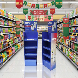 Exhibidor <span class=keywords><strong>de</strong></span> Cartón Corrugado Personalizado con 4 Estantes para Exhibir Cerveza y Vino, Material Ecológico, Fácil <span class=keywords><strong>de</strong></span> Montar - Product Image 3