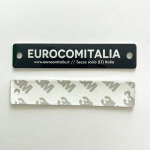 Targhetta con logo del marchio personalizzato in alluminio lucido, forte adesivo in alluminio, targhetta in metallo - Product Image 3