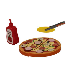 Ensemble de <span class=keywords><strong>jeu</strong></span> en plastique pour couper la <span class=keywords><strong>pizza</strong></span> pour enfants, <span class=keywords><strong>jeu</strong></span> de rôle de <span class=keywords><strong>cuisine</strong></span> avec coupe-<span class=keywords><strong>pizza</strong></span> et bouteille de sauce, fabricant de logos personnalisés - Product Image 2