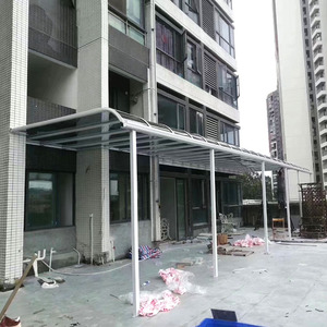 Ban Công Ngoài Trời Tán Mưa Nơi Trú Ẩn Patio Bìa Nhôm Không Thấm Nước Mái Hiên Tán Với Bài Viết <span class=keywords><strong>Polycarbonate</strong></span> Mái - Product Image 4